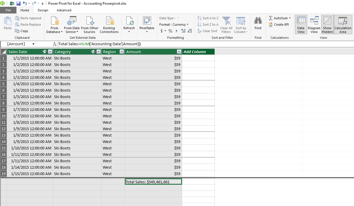 power pivot in excel 2016