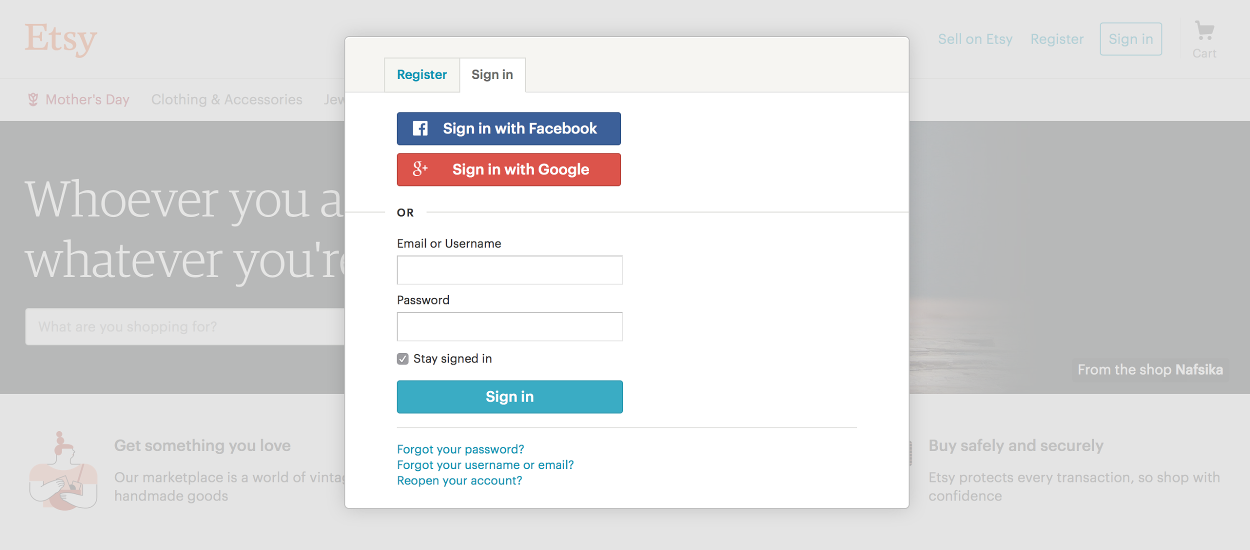 Social sign-in, social login