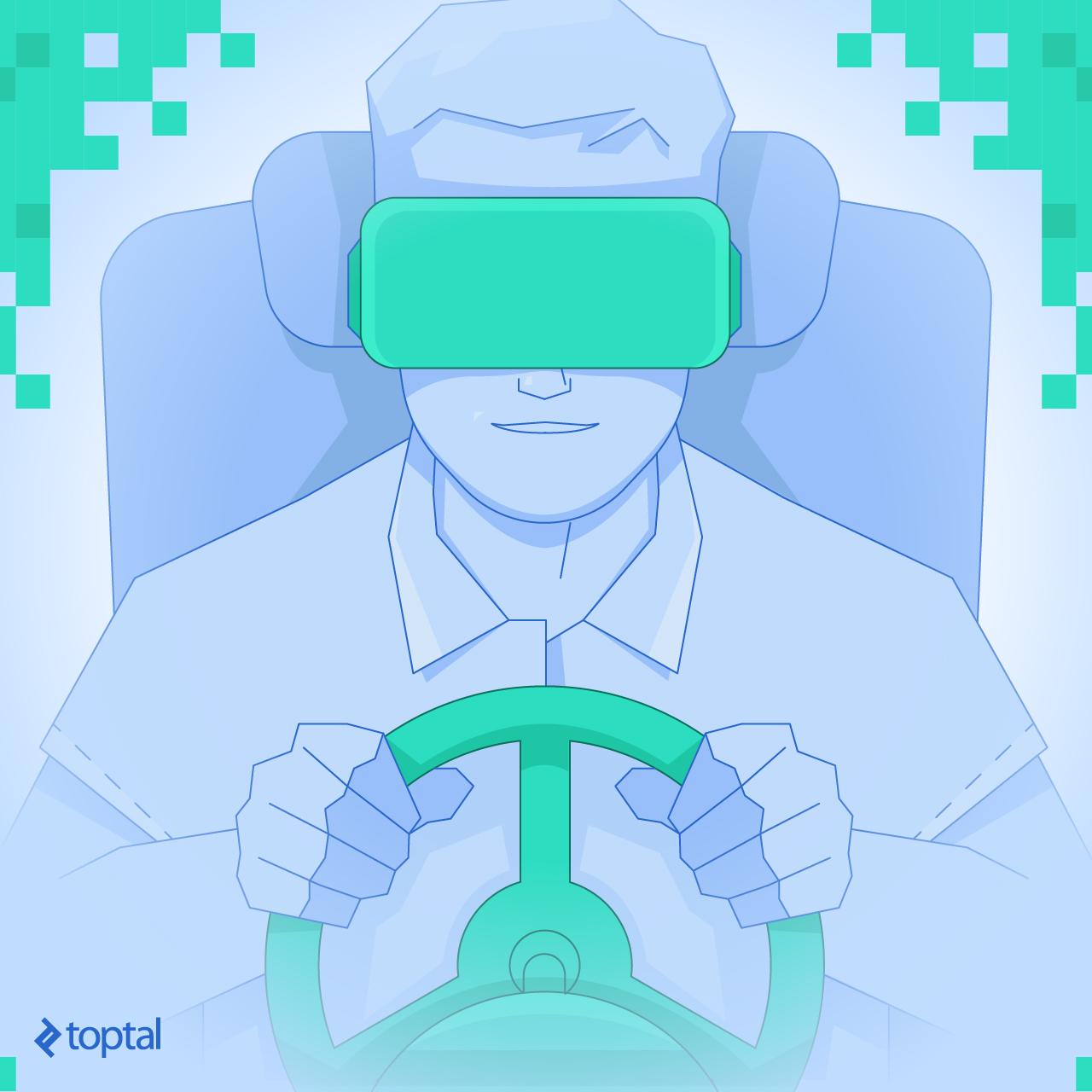 Virtual Reality in Automotive Industry Driver Illustration