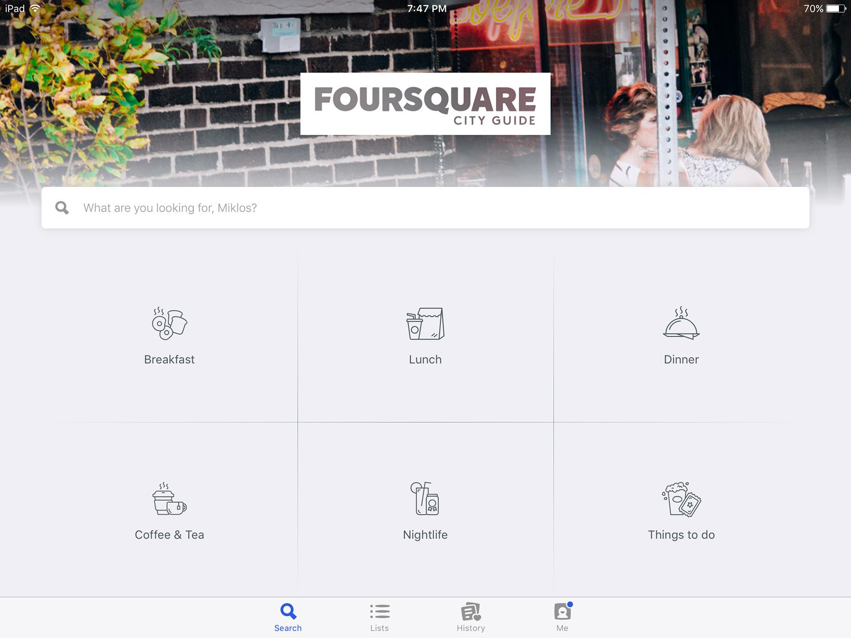 Foursquare uses design constraints to limit available interactions in their interaction design
