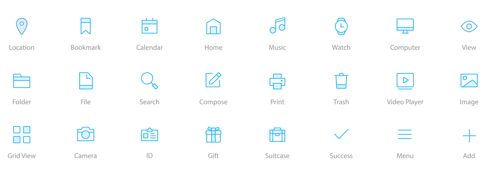 Icons in a user interface are instantly recognizable - great interaction design