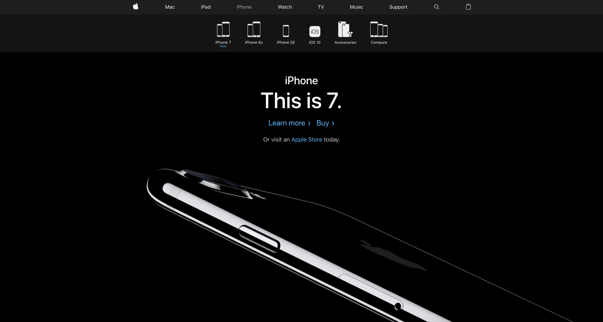 Apple website aesthetic and minimalist design, a UX and interaction design principle