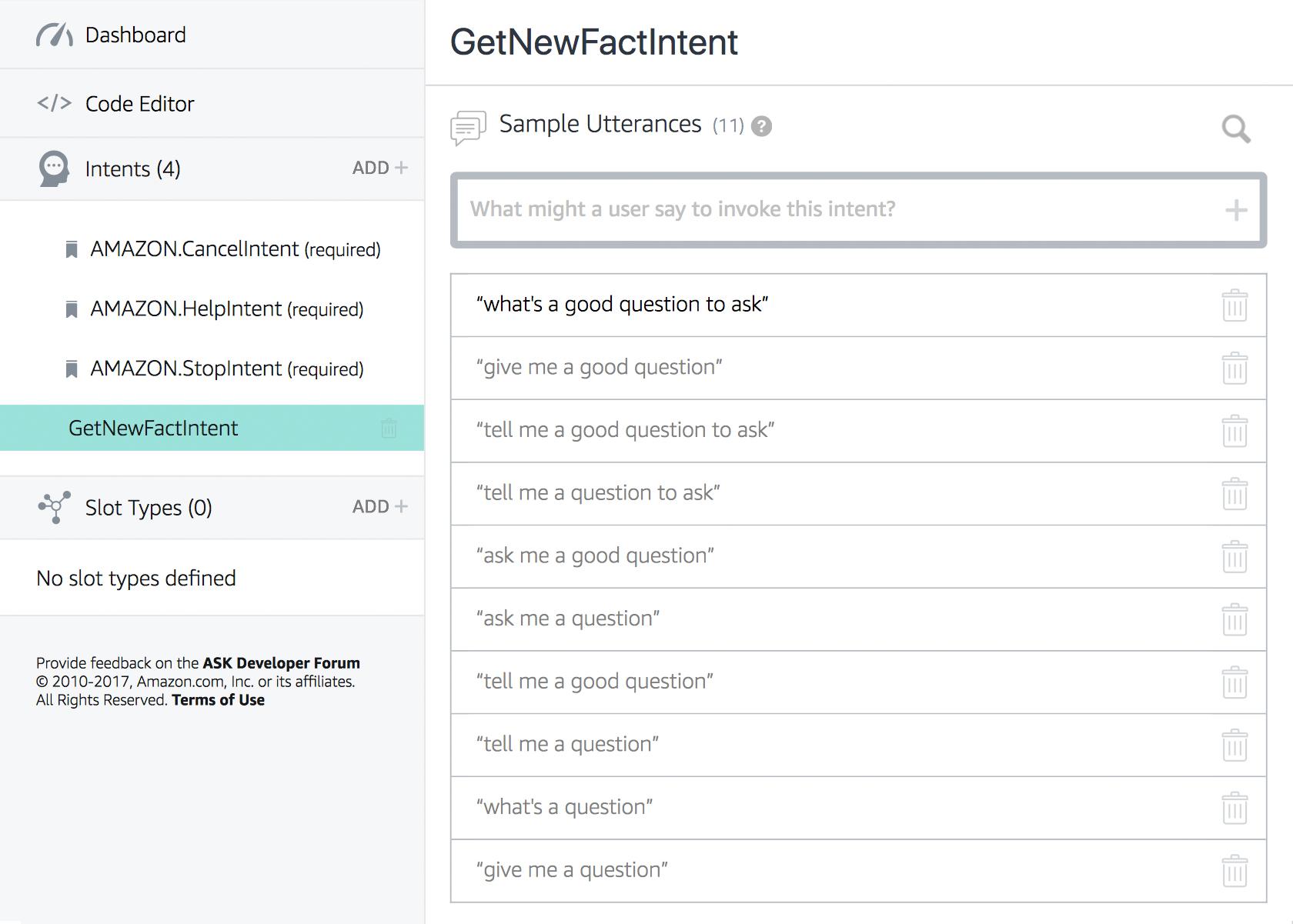 Amazon's Alexa Skill Builder for voice user interface design