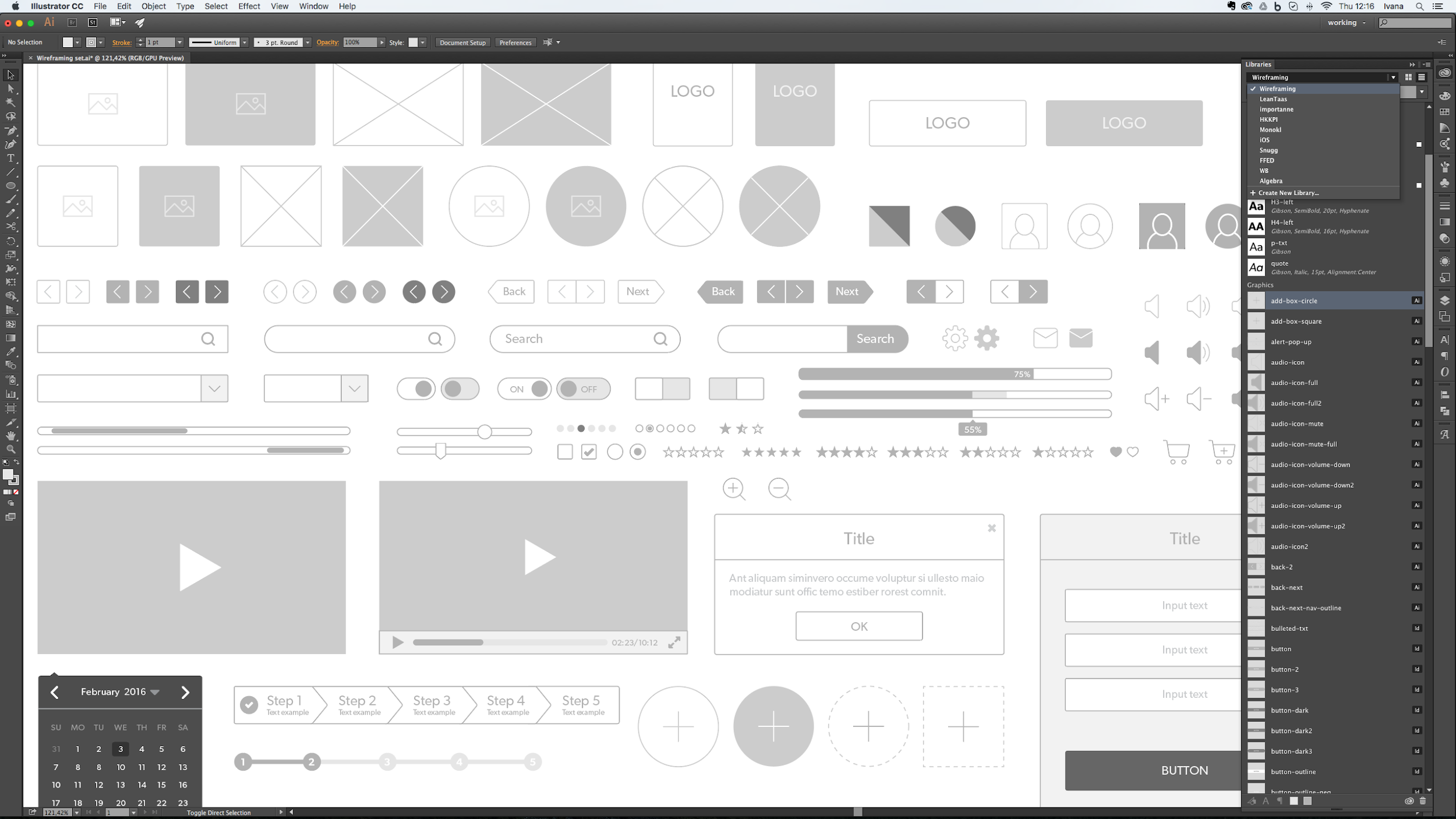 Activos de Adobe Illustrator en bibliotecas