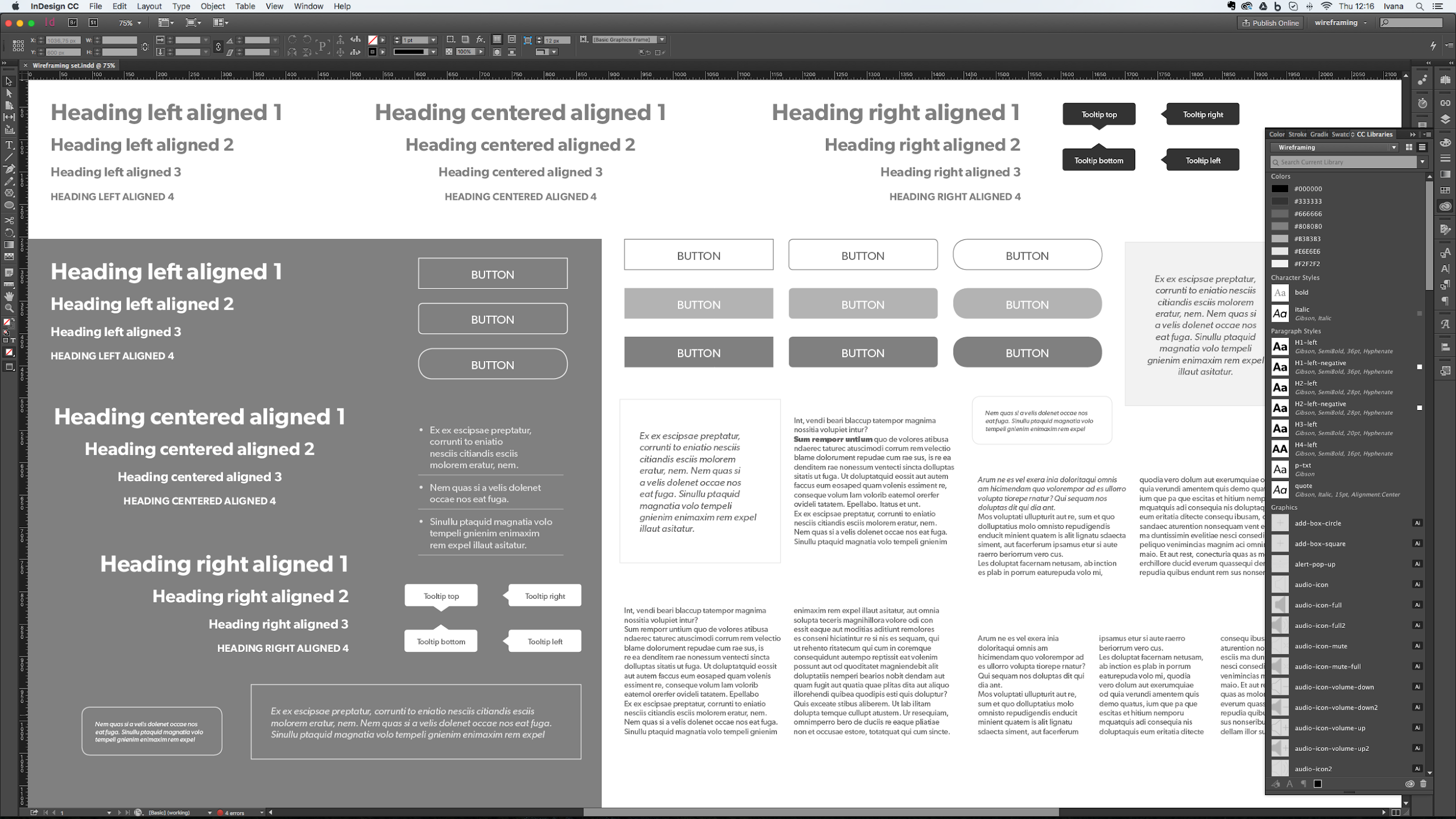 InDesign style guide