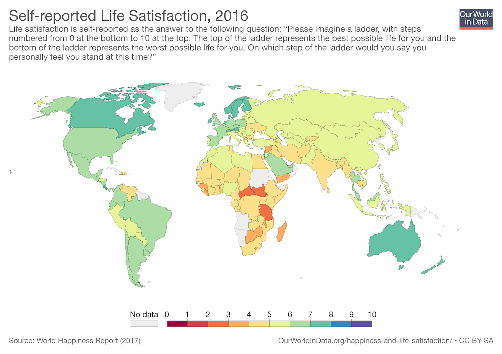 A great example of good color combinations in data visualization