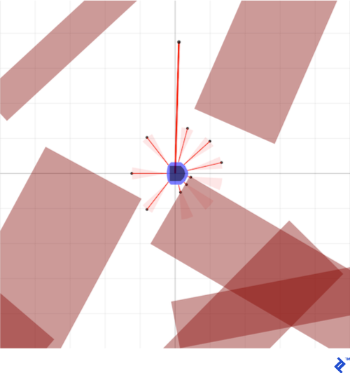 When programmed correctly, the robot can avoid these complex obstacles.