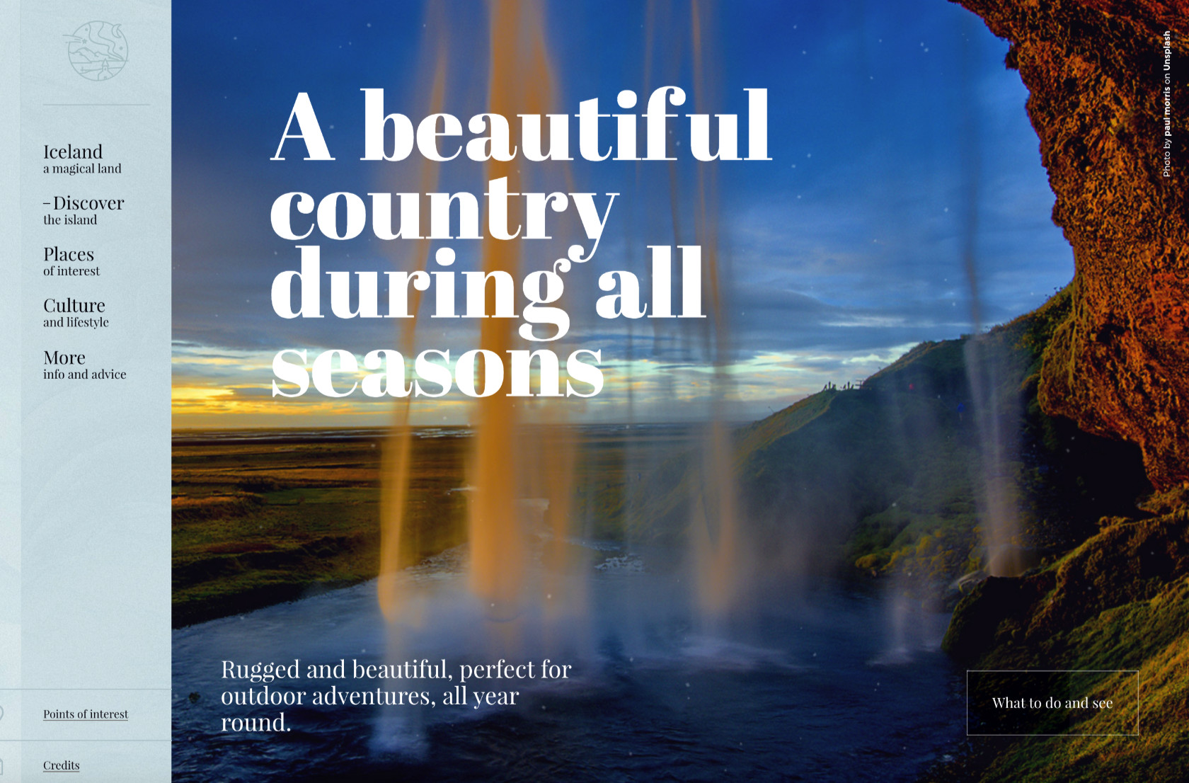 A great example of web design trends