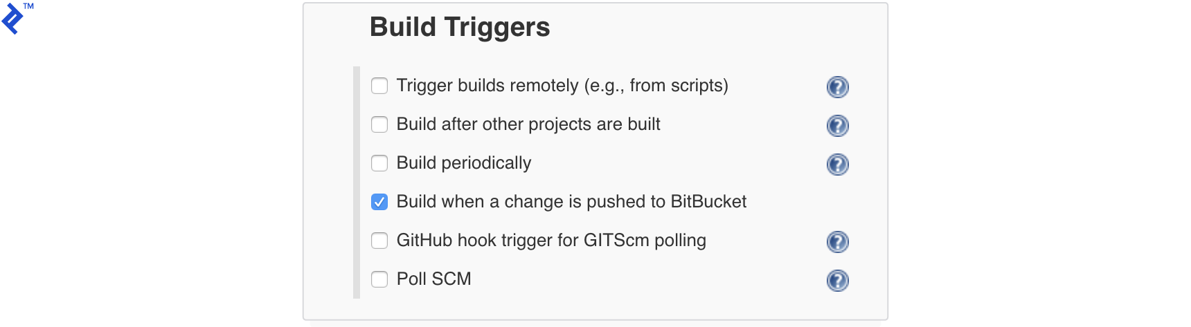 Configuring the build trigger