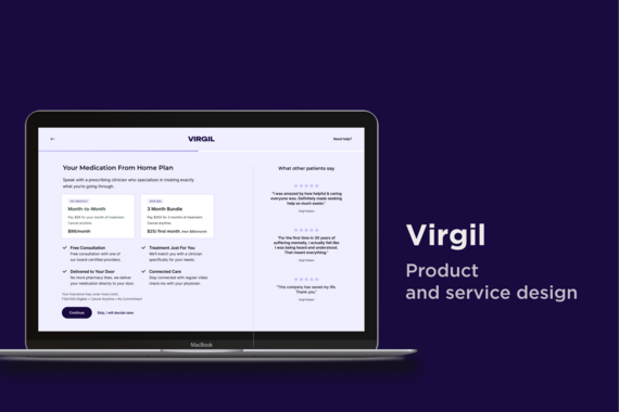VIRGIL Product Design | Web Design