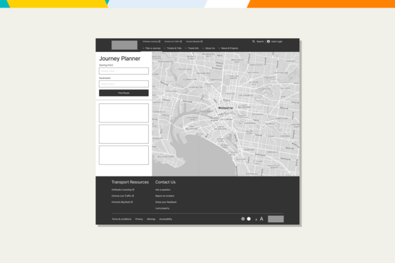Research, IA, and Prototype for The Department of Transports Travel Planning Platform